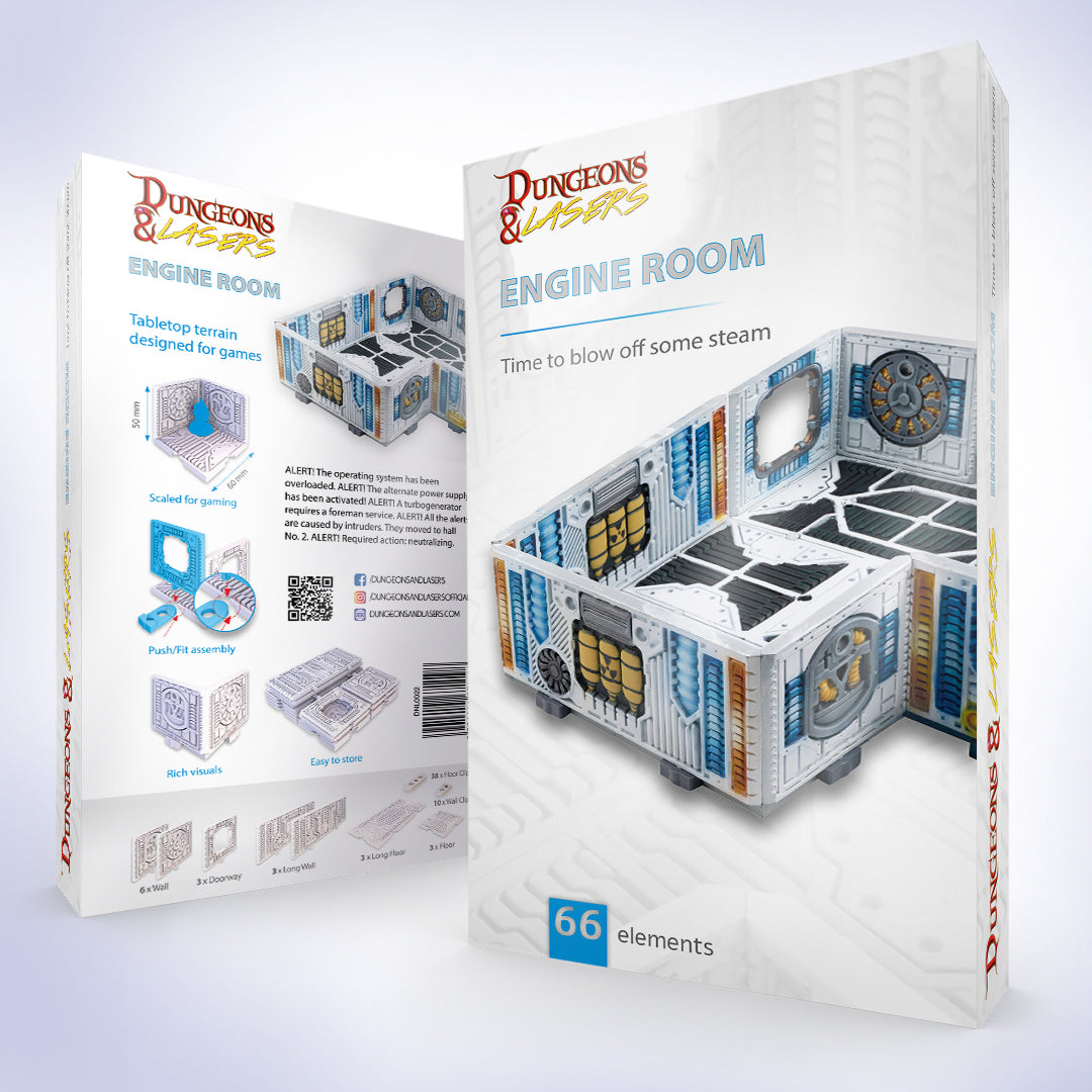 Dungeons & Lasers Engine Room Packaging