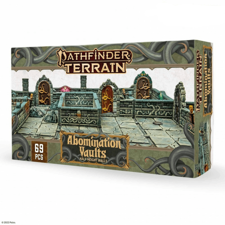 Dungeons & Lasers Pathfinder Terrain: Abomination Vaults (Half Height Walls)