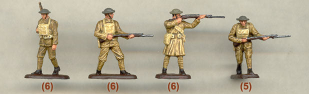 World War I American Infantry “Doughboys”, 1/72 Scale Plastic Figures Painted figures