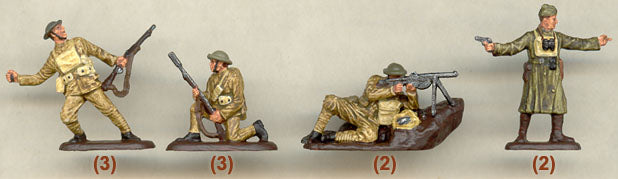 World War I American Infantry “Doughboys”, 1/72 Scale Plastic Figures Example Painted Figures