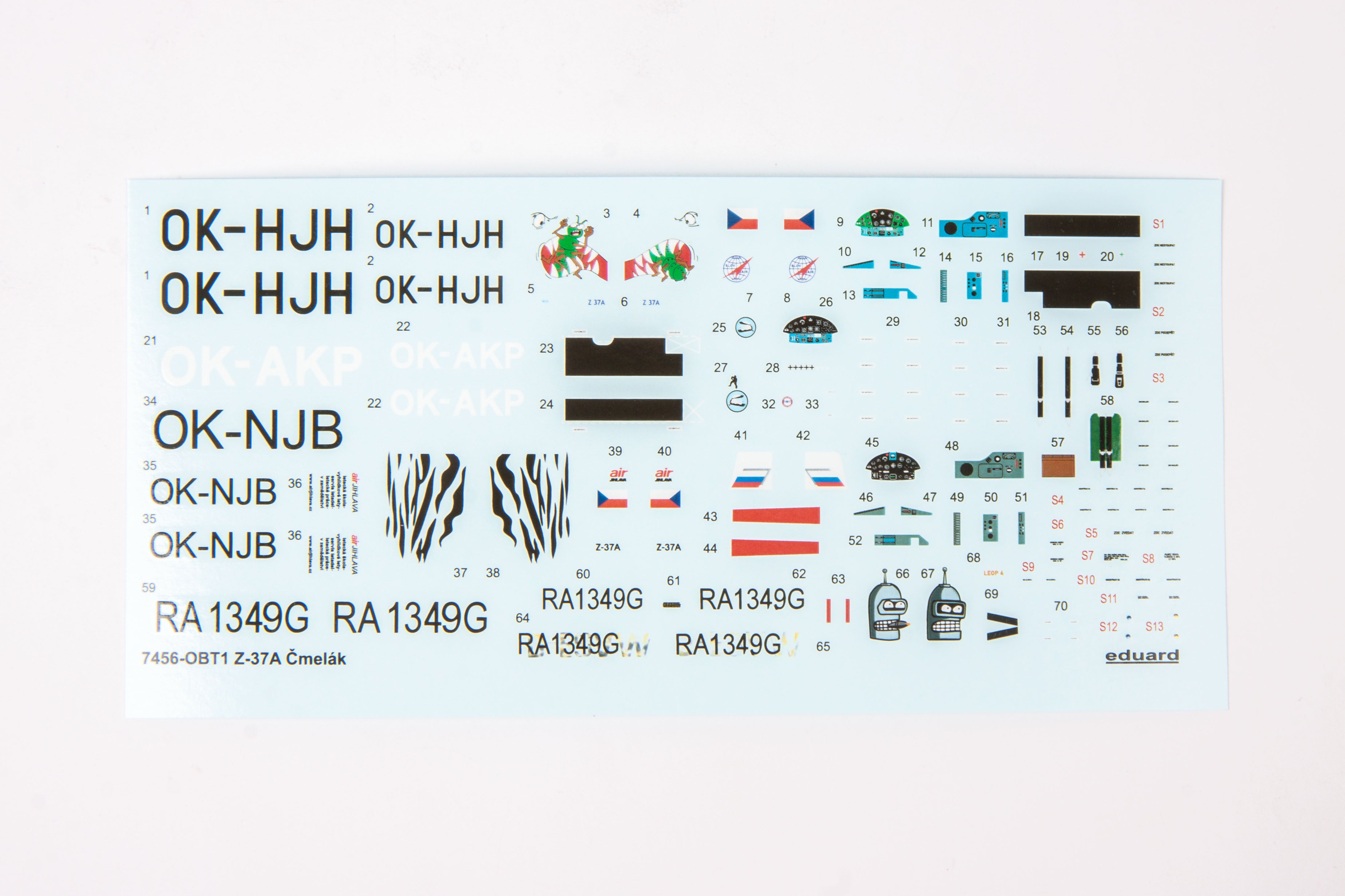 Eduard Z-37A Čmelák (Weekend Edition) 1:72 Scale Plastic Model Kit Decals