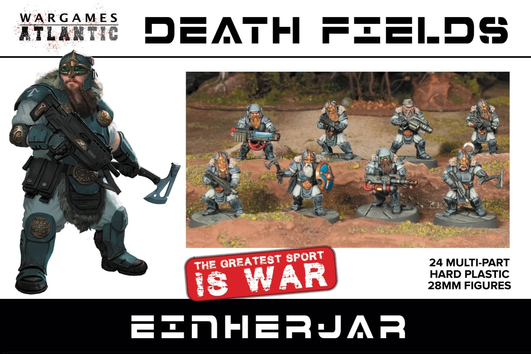 Einherjar Infantry, 28 mm Scale Model Plastic Figures