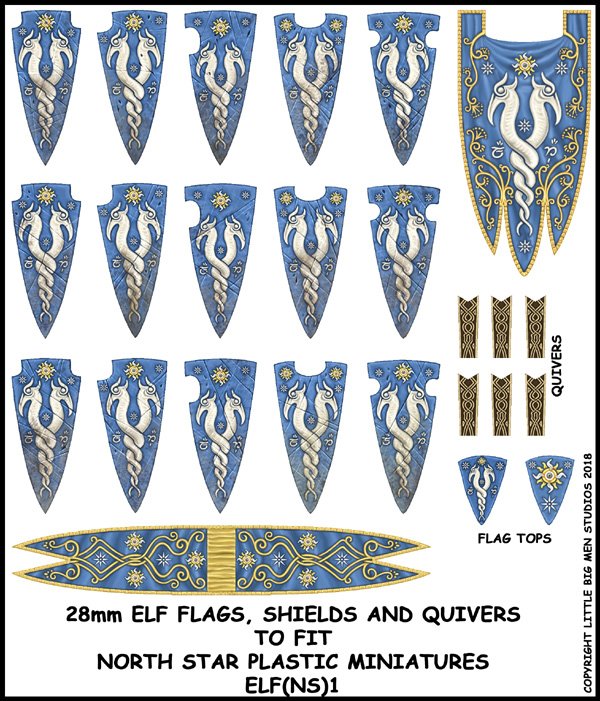 Oathmark Elf Banner & Shield Transfers Set