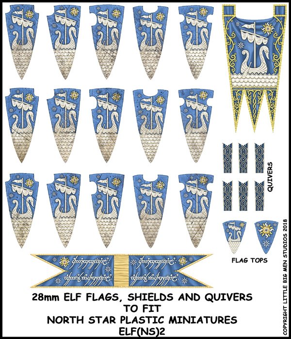 Oathmark Elf Banner & Shield Transfers Set