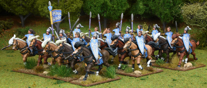 Oathmark Elf Cavalry, 28 mm Scale Model Plastic Figures Painted Example