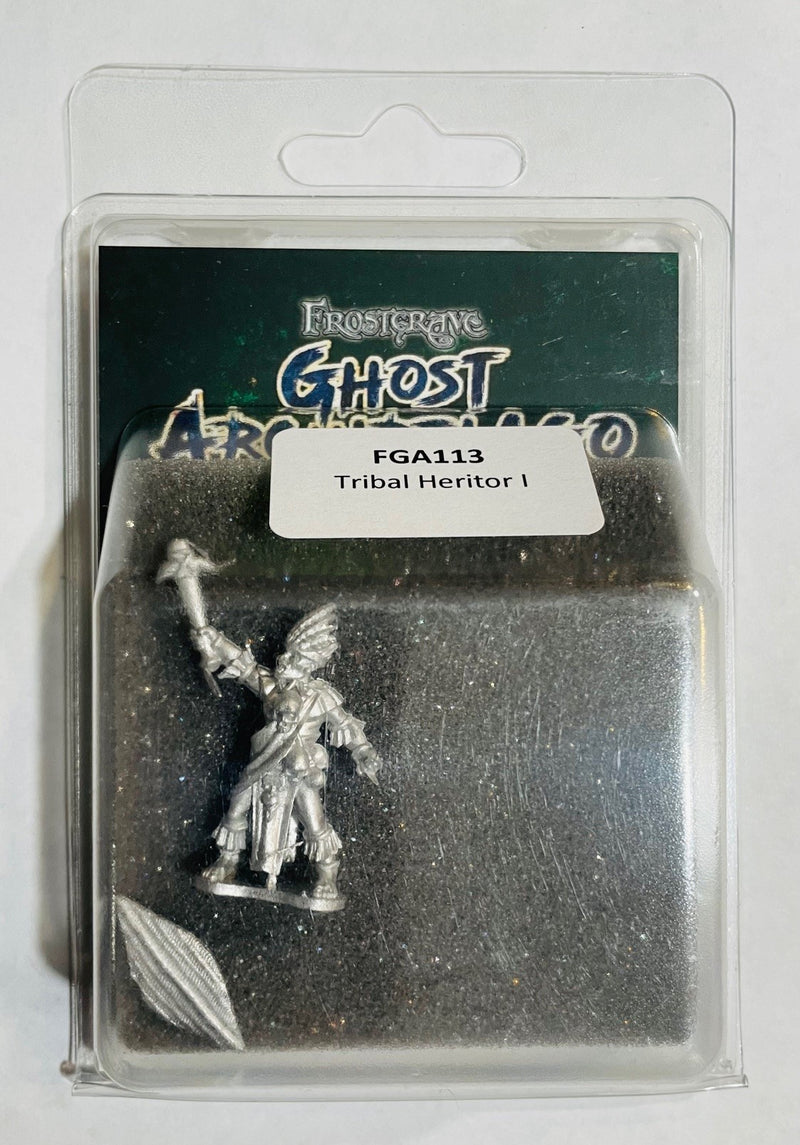 Frostgrave Ghost Archipelago Tribal Heritor I, 28 mm Scale Model Metal Figure