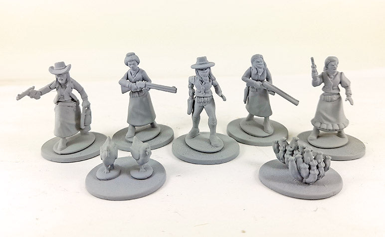 Dead Man’s Hand Gunfighters II (The Ladies) 28 mm Scale Model Plastic Figures Unpainted