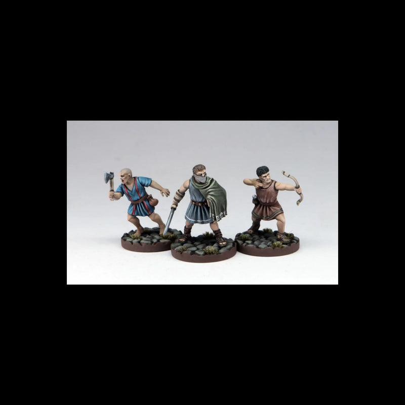 Citizens of Rome, 28 mm Scale Model Plastic Figures Close Up Poses