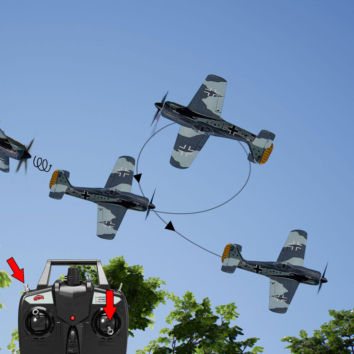Focke-Wulf Fw-190 Ready To Fly Radio-Controlled Warbird Loop