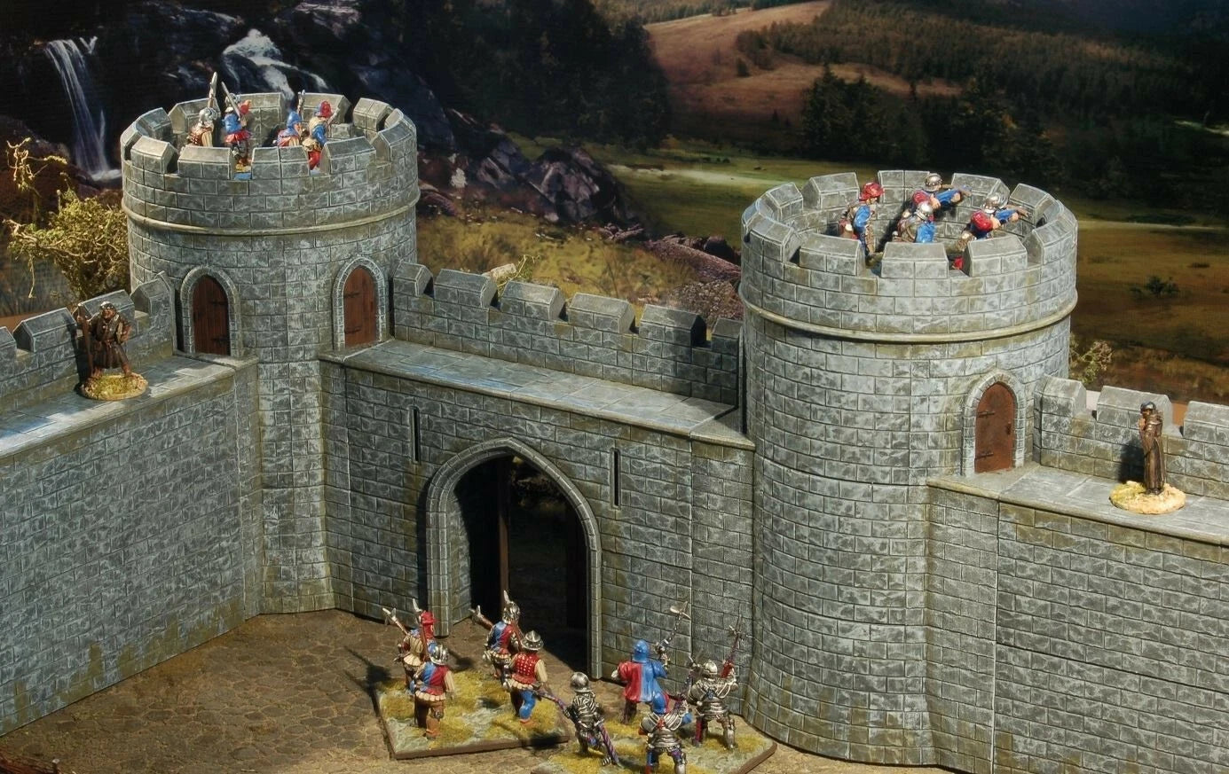 Fortified Wall Gate 28mm Scale Example Diorama