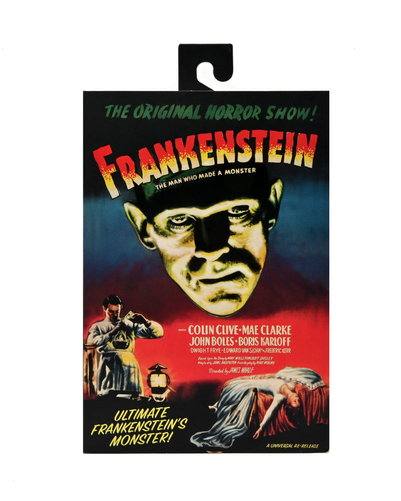Ultimate Frankenstein’s Monster (Color) 7” Scale Action Figure Front of Box