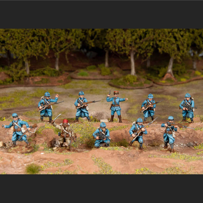 French Infantry (1916-1940), 28 mm Scale Model Plastic Figures Painted Examples