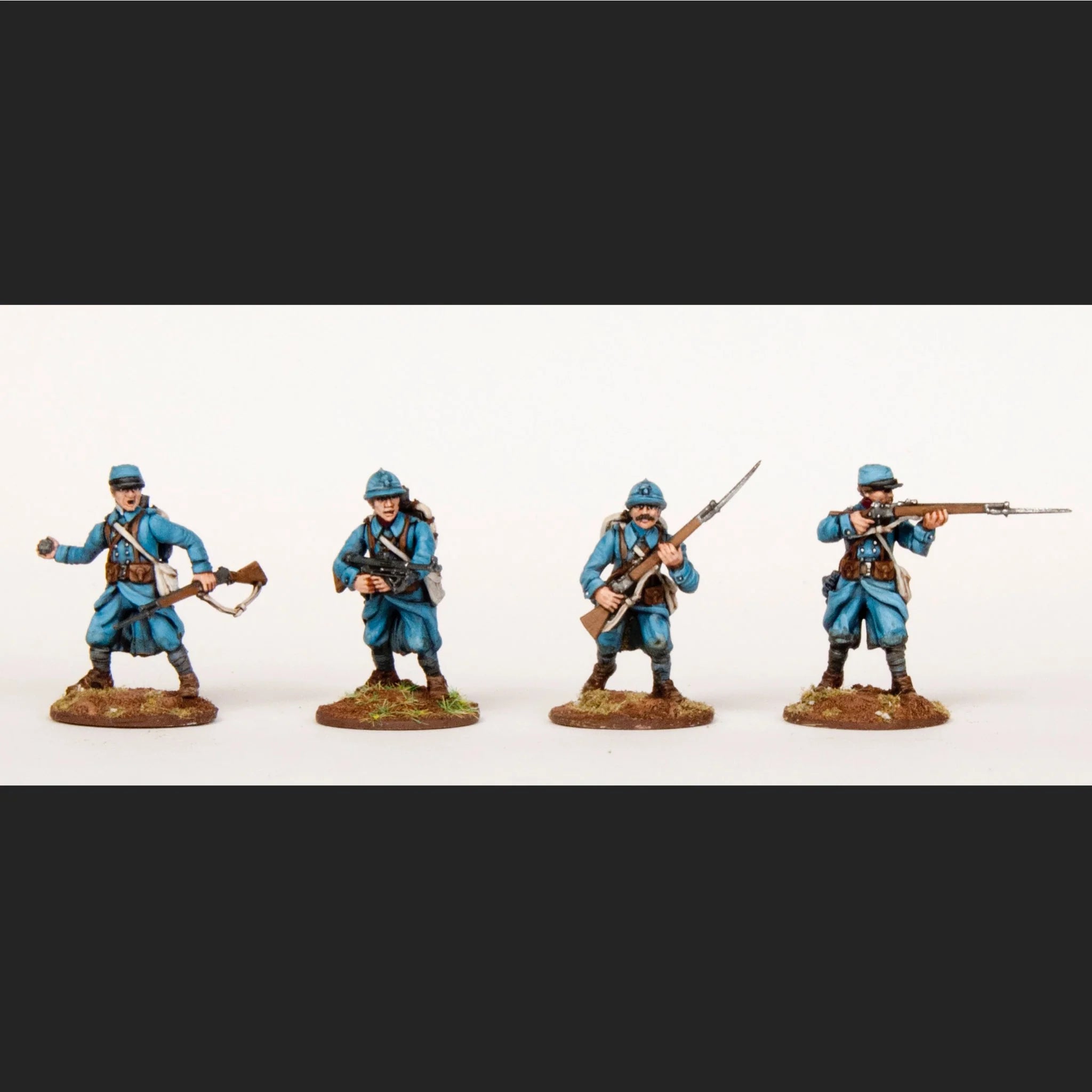 French Infantry (1916-1940), 28 mm Scale Model Plastic Figures Great War Poses