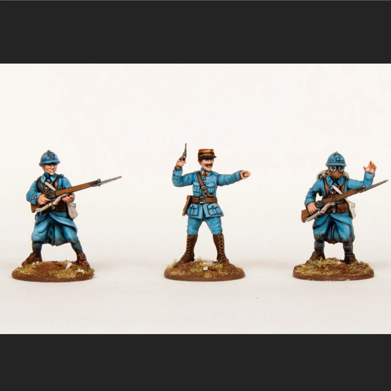 French Infantry (1916-1940), 28 mm Scale Model Plastic Figures Great War Poses