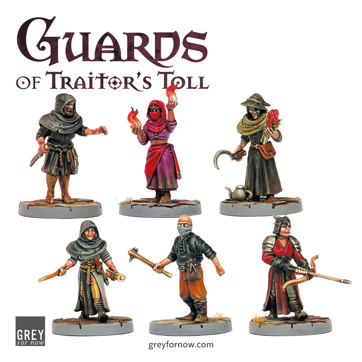 Grey For Now Games Guards of Traitor’s Toll Busy Streets Expansion 28mm Cityfolk Criminals miniatures