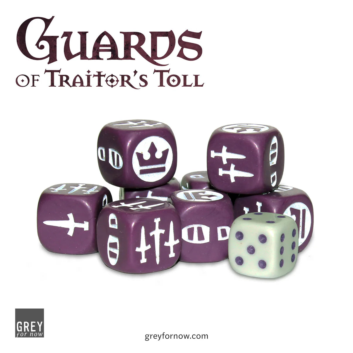 Grey For Now Games Guards of Traitor’s Toll Busy Streets Expansion custom dice