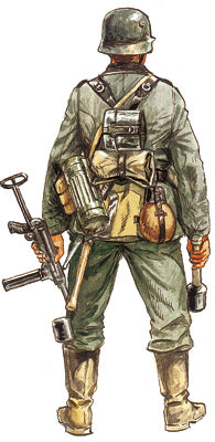 German Infantry WWII, 1/72 Scale Plastic Figures Illustration Back