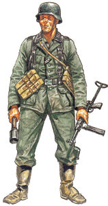 German Infantry WWII, 1/72 Scale Plastic Figures Iluustration Front