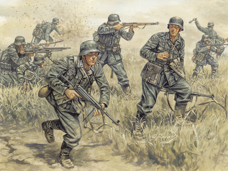 German Infantry WWII, 1/72 Scale Plastic Figures Box Art