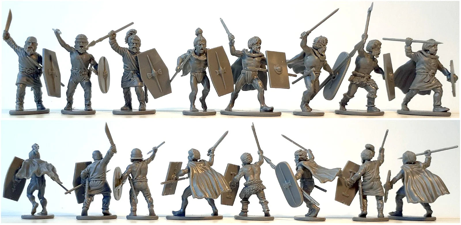 Germanic Warriors 100BC -200AD, 28 mm Scale Model Plastic Figures Unpainted examples