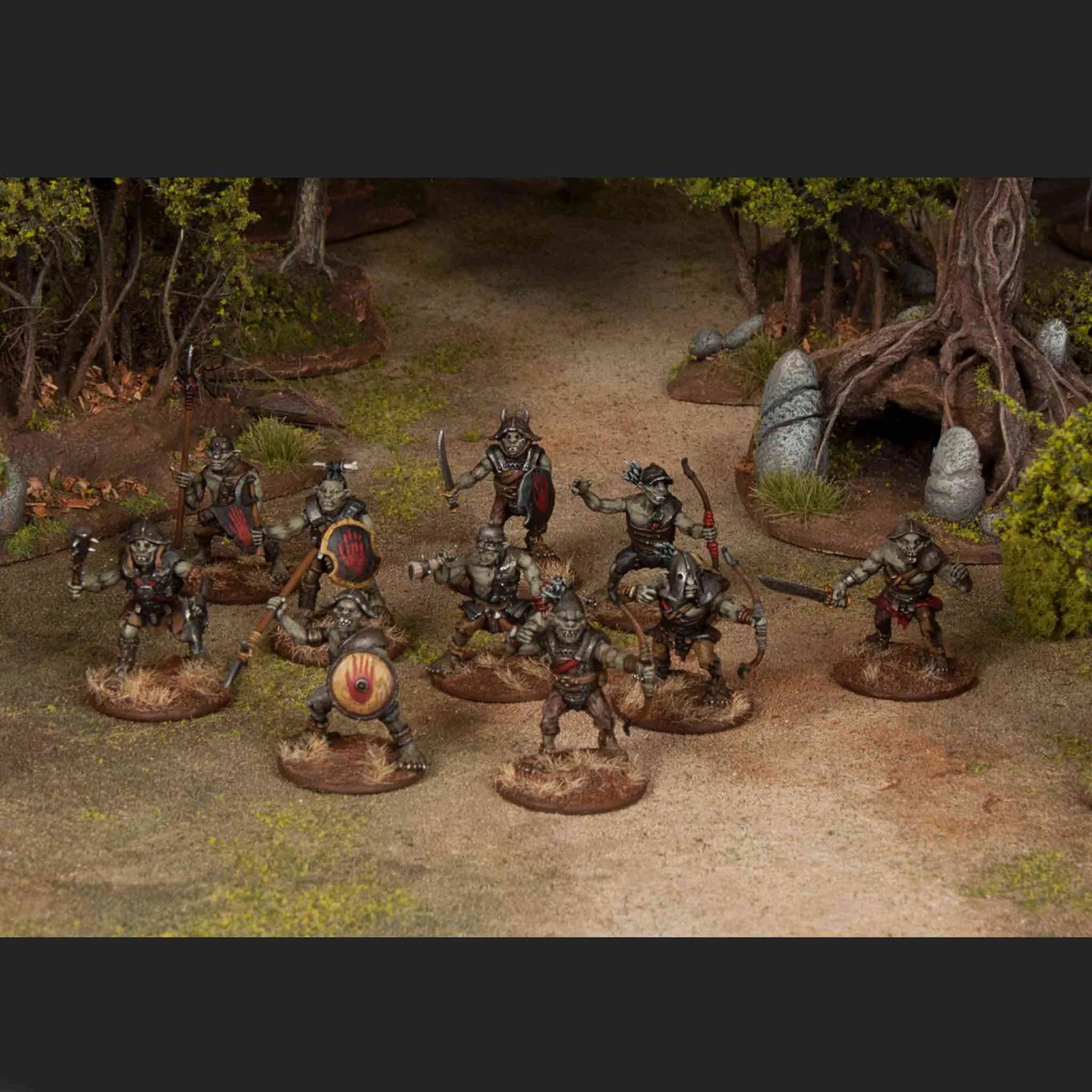 Goblin Warband, 28 mm Scale Model Plastic Figures Painted Example