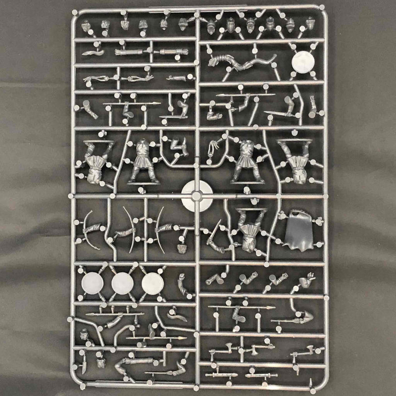 Goth Warriors 28 mm Scale Model Plastic Figures Example Frame Back