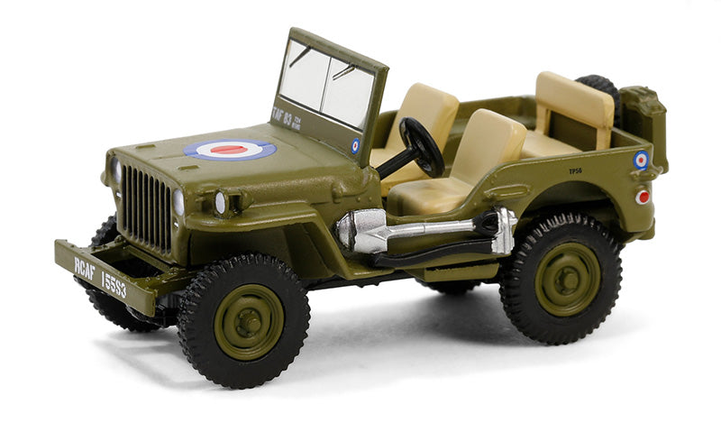 Greenlight Collectibles Battalion 64 Series 4 – 1942 Willys MB Jeep British Army Command Car 1/64 Scale Diecast Model