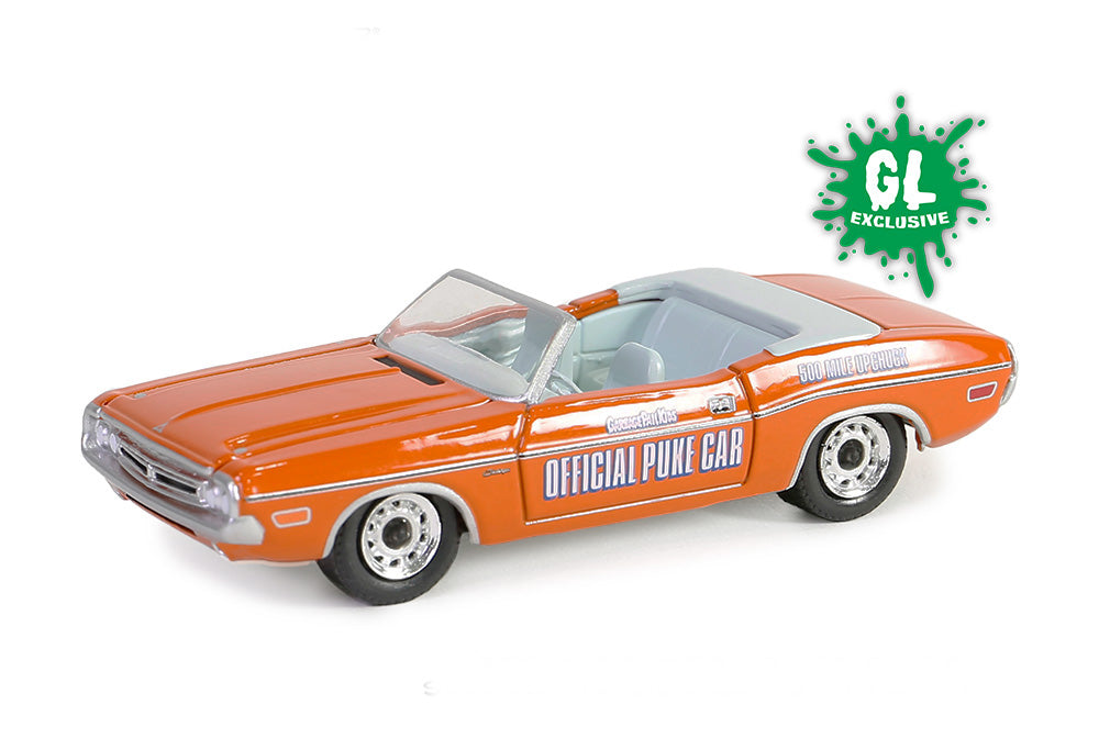 Greenlight Collectibles Garbage Pail Kids Series 6 – Joyriding Gina 1971 Dodge Challenger Convertible 1/64 Scale Diecast Model Close Up