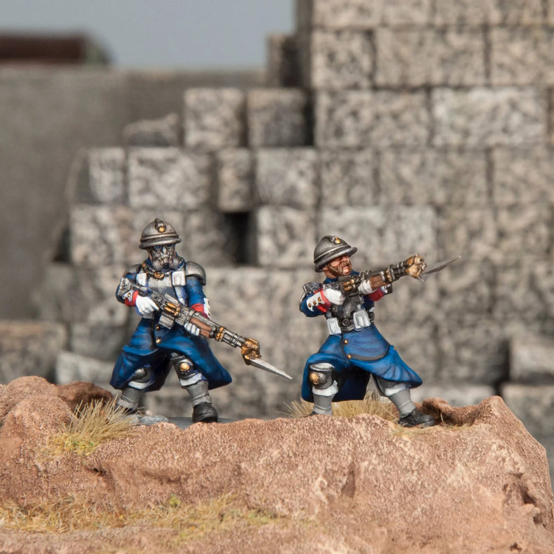 Les Grognards Infantry, 28 mm Scale Model Plastic Figures Close Up Examples