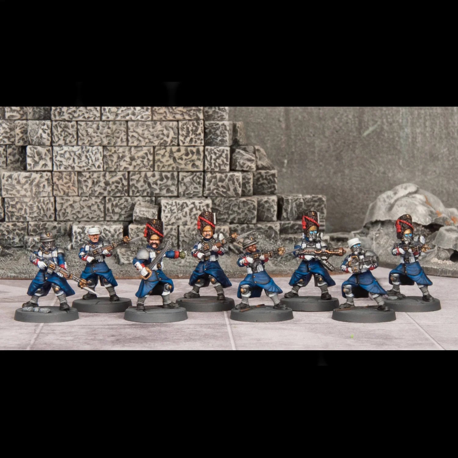 Les Grognards Infantry, 28 mm Scale Model Plastic Figures Painted Example