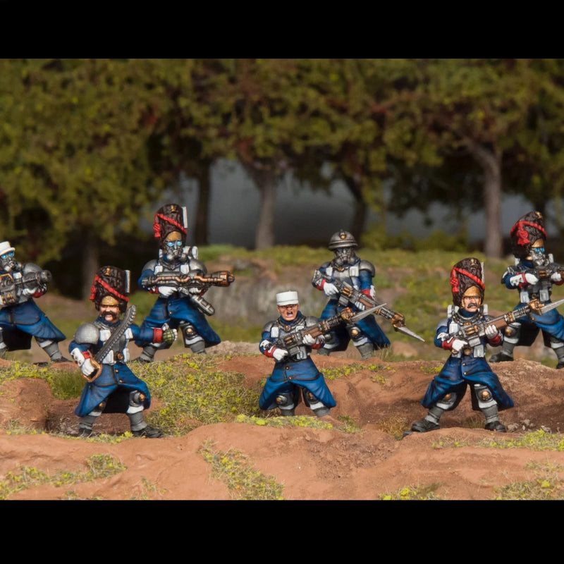 Les Grognards Infantry, 28 mm Scale Model Plastic Figures Painted Example