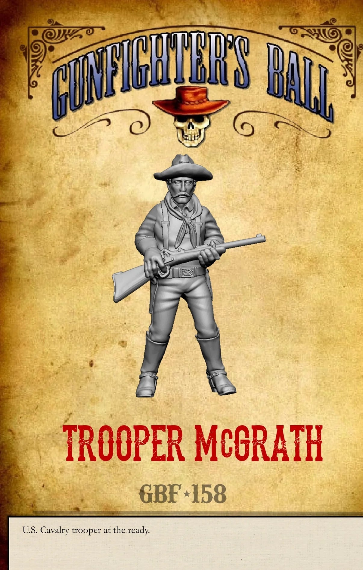 Knuckleduster Miniatures – Gunfighter’s Ball: Hollywood Cavalry Trooper McGrath