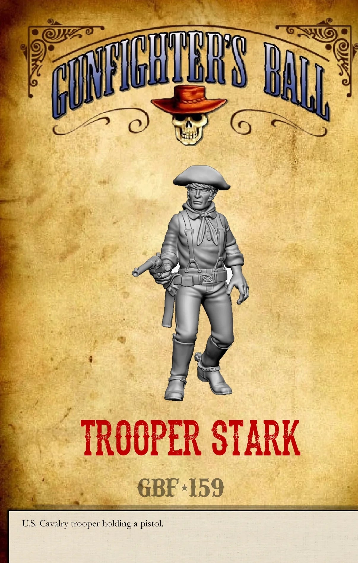 Knuckleduster Miniatures – Gunfighter’s Ball: Hollywood Cavalry Trooper Stark
