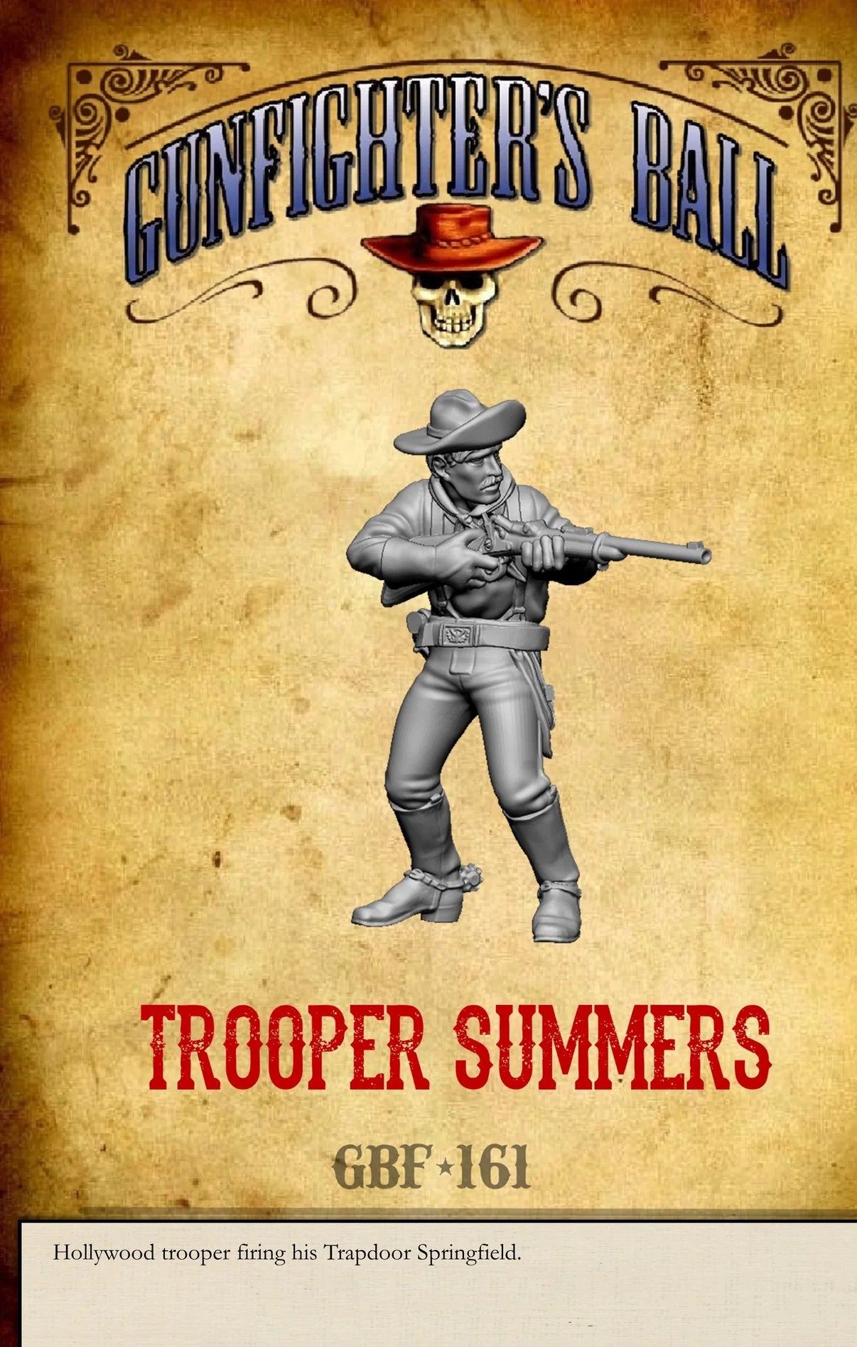 Knuckleduster Miniatures – Gunfighter’s Ball: Hollywood Cavalry Trooper Summers
