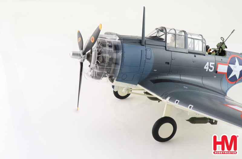 Douglas SBD-5 Dauntless, “White 45” VB-16 USS Lexington 1943, 1/32 Scale Diecast Model Engine Details