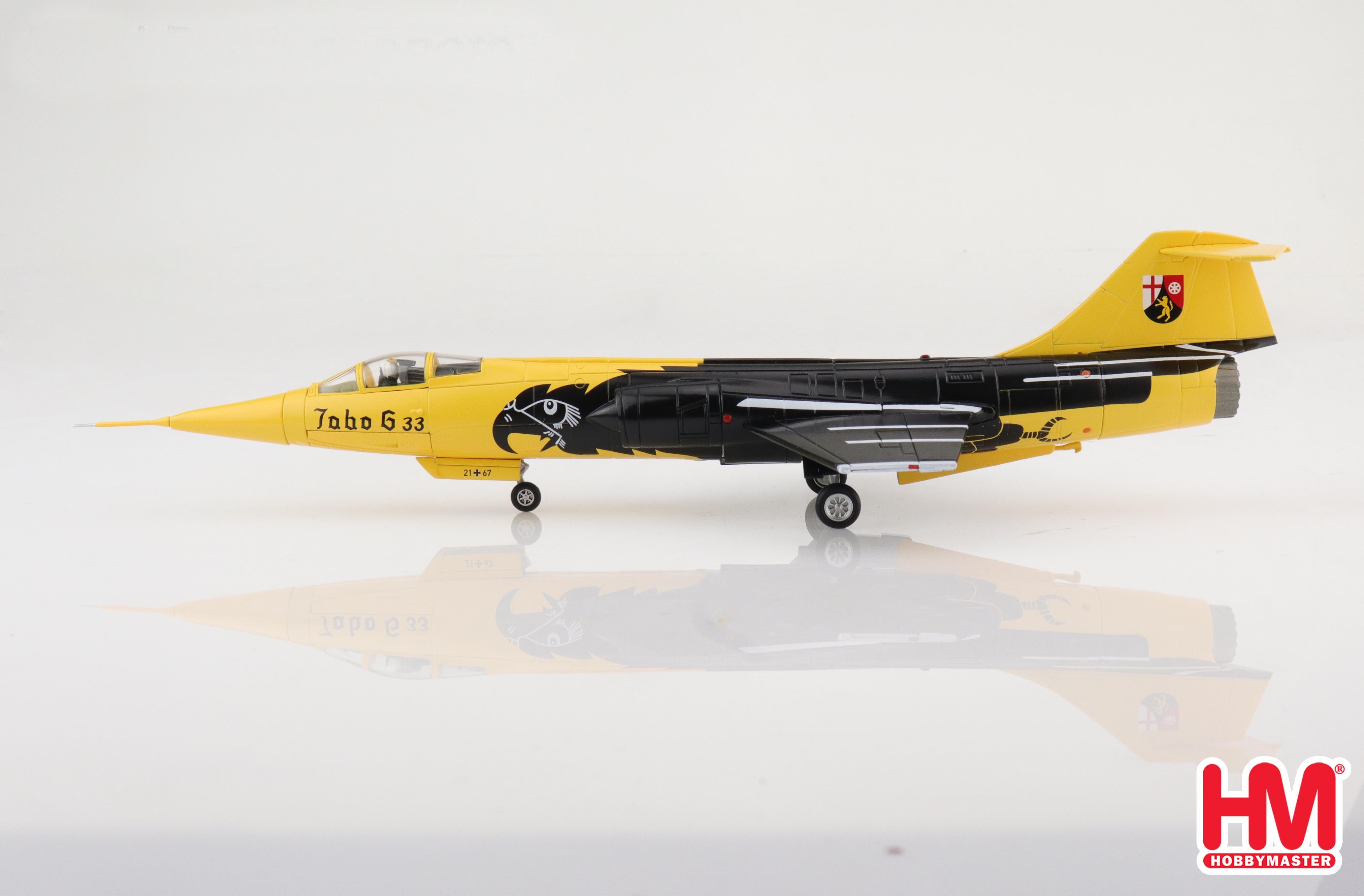 Lockheed F-104G Starfighter 22+67 JaboG 33, Luftwaffe 1985, 1:72 Scale Diecast Model Left Side View