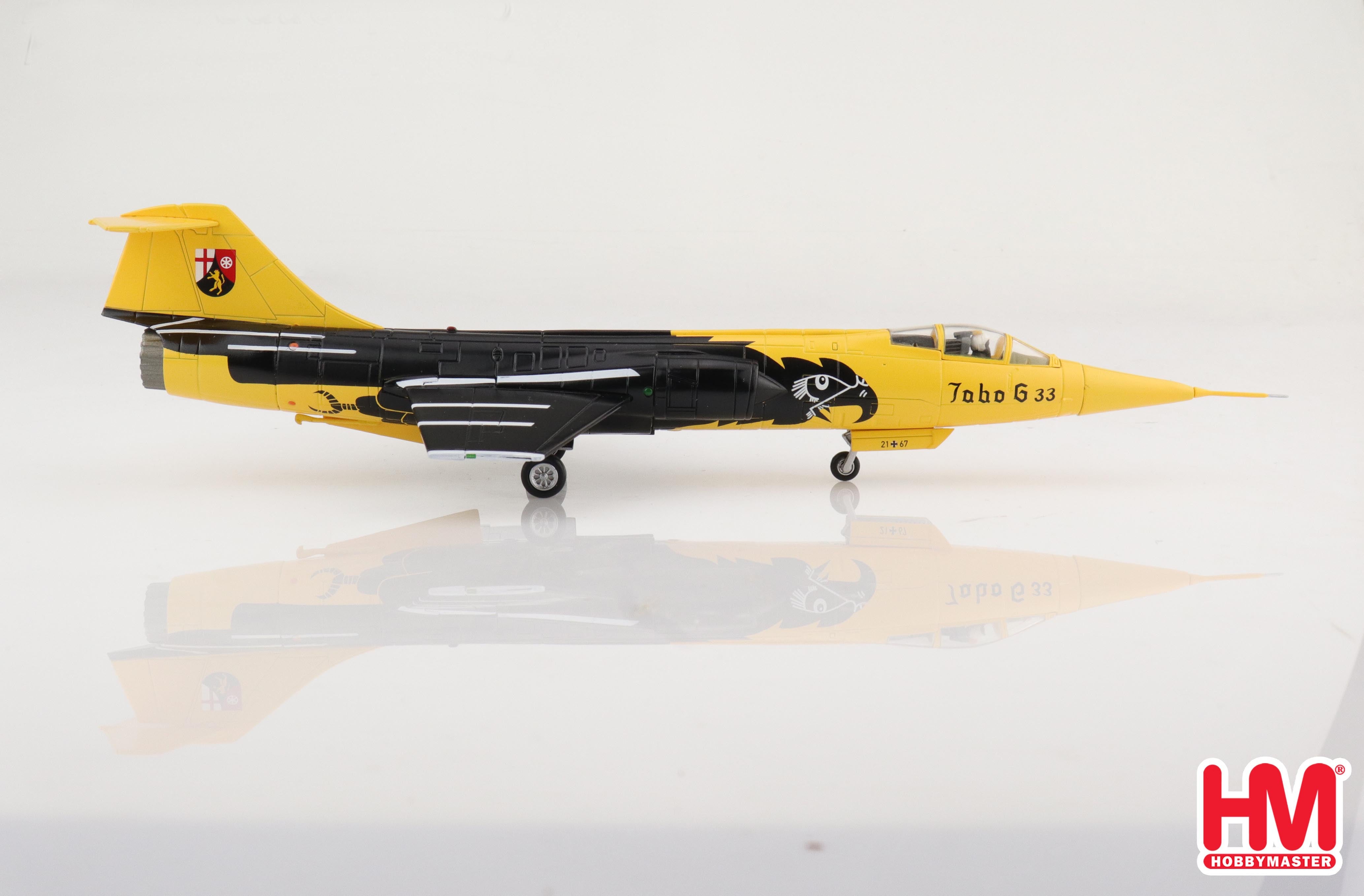 Lockheed F-104G Starfighter 22+67 JaboG 33, Luftwaffe 1985, 1:72 Scale Diecast Model Right Side View