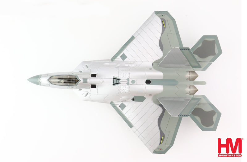 Lockheed Martin F-22A Raptor, 422nd TES “Mirror Paint Finish” 2021, 1:72 Scale Diecast Model Top View