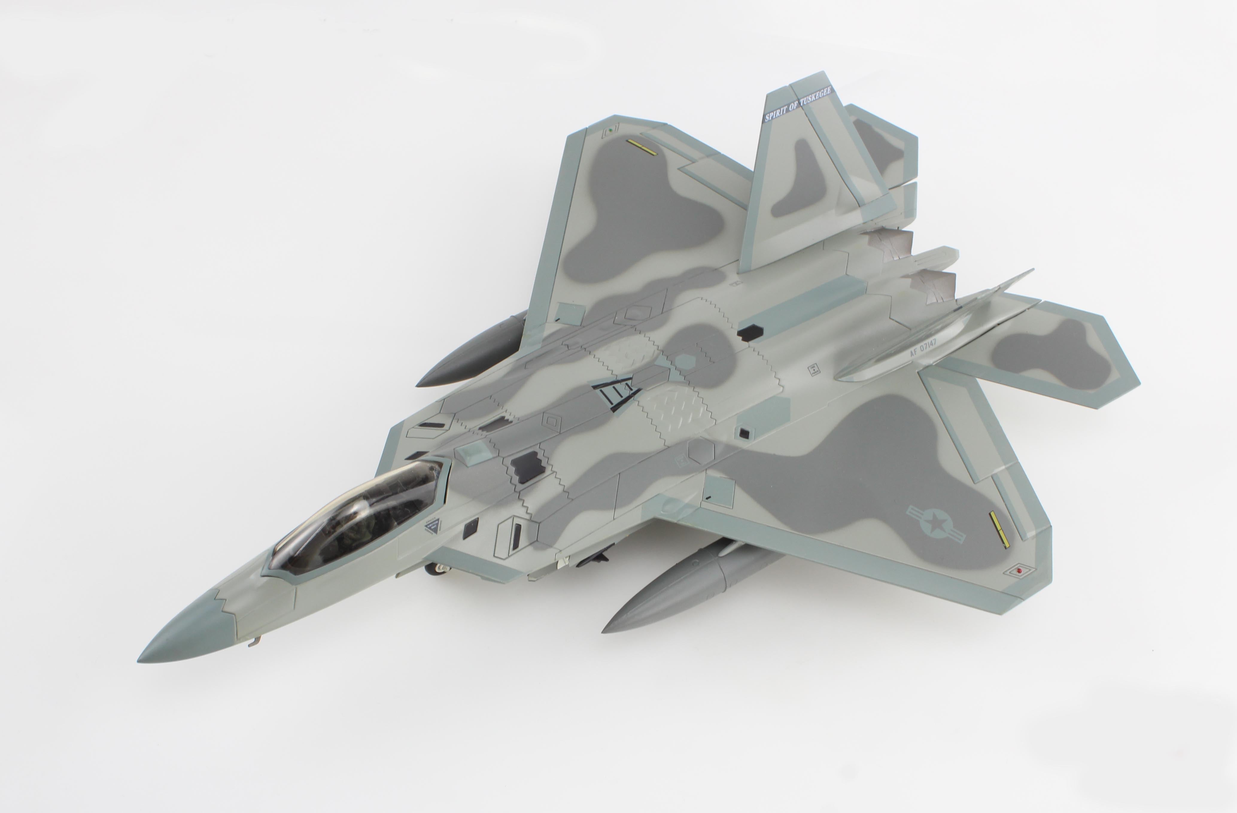 Lockheed Martin F-22A Raptor, 477th FG “Spirit of Tuskegee” 2013, 1:72 Scale Diecast Model