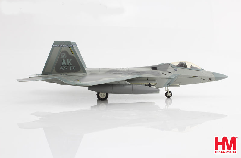 Lockheed Martin F-22A Raptor, 477th FG “Spirit of Tuskegee” 2013, 1:72 Scale Diecast Model Right Side View