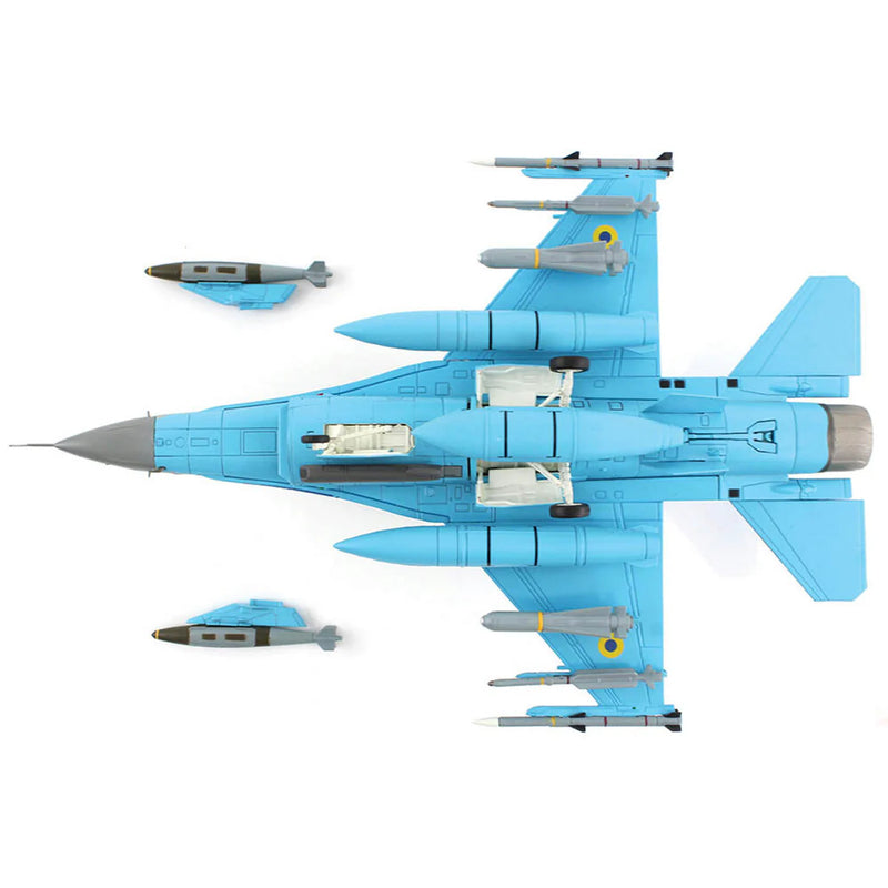 Lockheed Martin F-16C Fighting Falcon Ukraine Air Force “What If”, 1:72 Scale Diecast Model Bottom View with Weapons