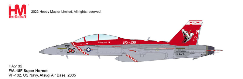 Boeing F/A-18F Super Hornet, VFA-102 “Dimondbacks”, 50th Anniversary Livery 2005, 1:72 Scale Diecast Model Illustration