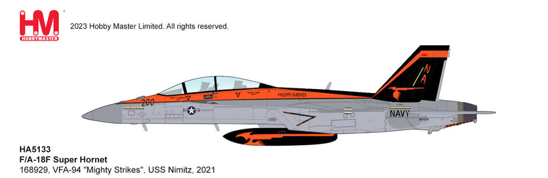 Boeing F/A-18F Super Hornet, VFA-94 “Mighty Strikes”, USS Nimitz (CVN-68)  2021, 1:72 Scale Diecast Model Illustration