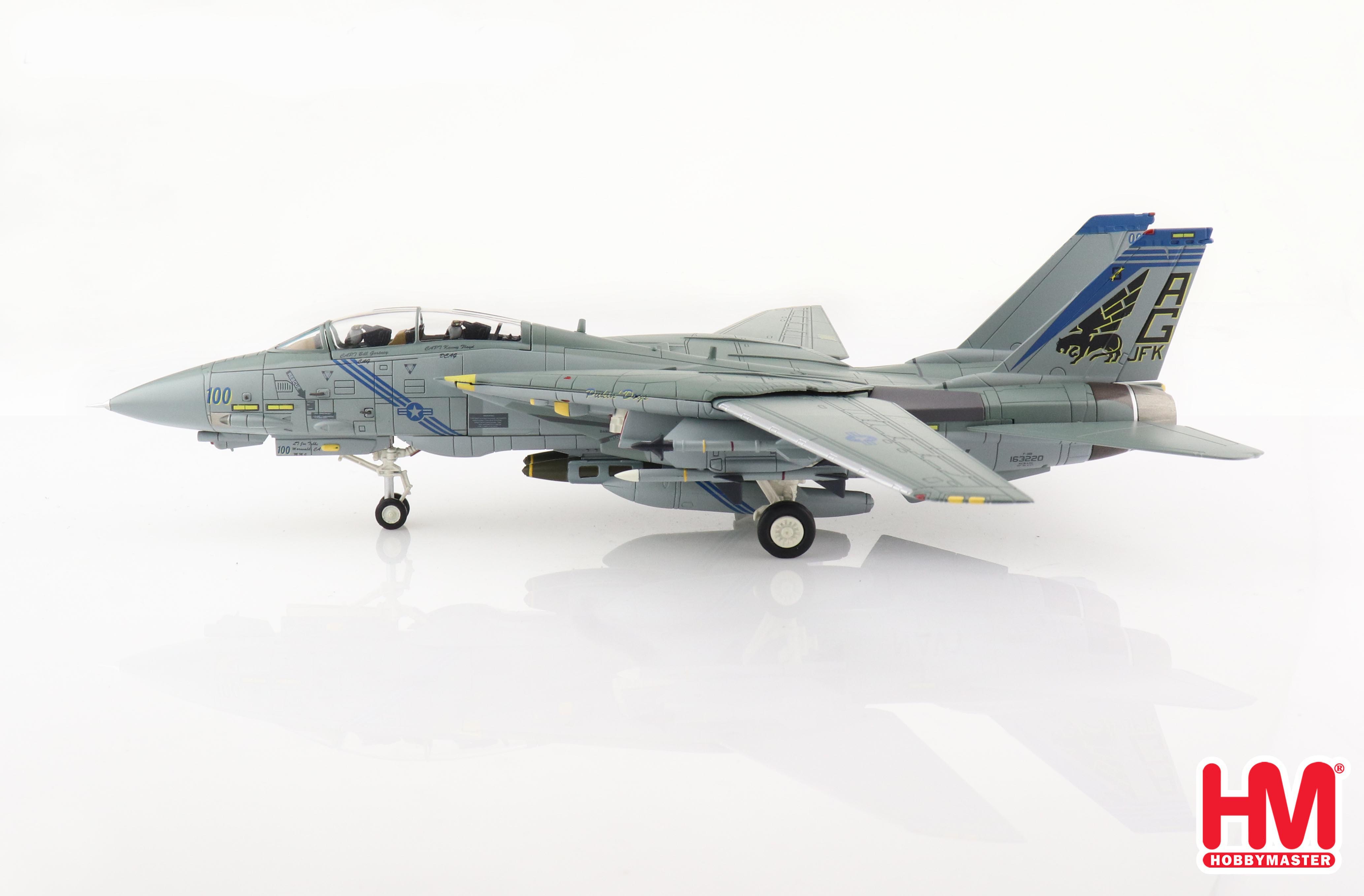 Grumman F-14B Tomcat, VF-143 “Pukin Dogs” USS John F. Kennedy 2002, 1:72 Scale Diecast Model Left Side View