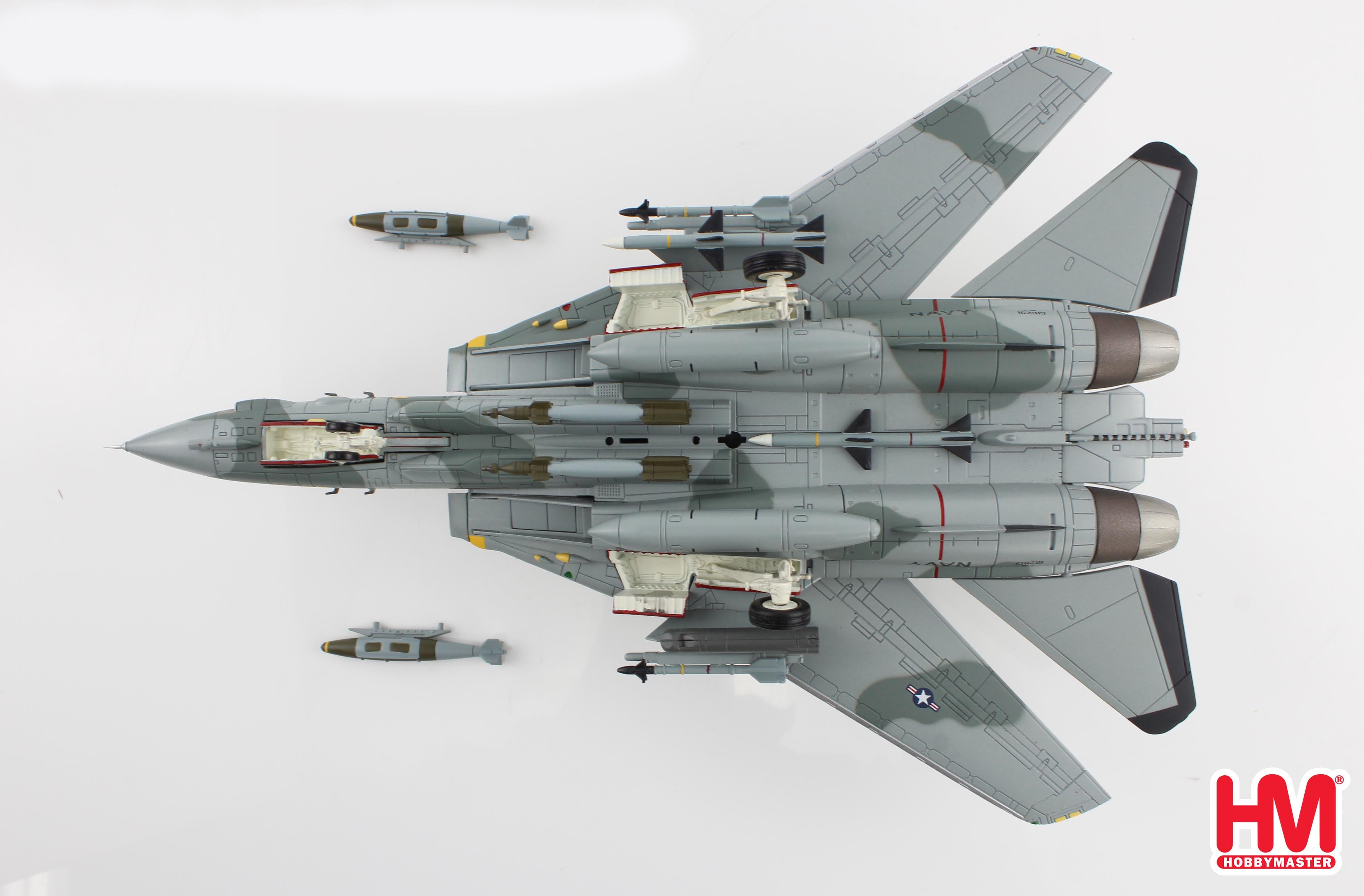 Grumman F-14B Tomcat, VF-74 Be-Devilers Adversary Tomcat 1994, 1:72 Scale Diecast Model Bottom View With Weapons