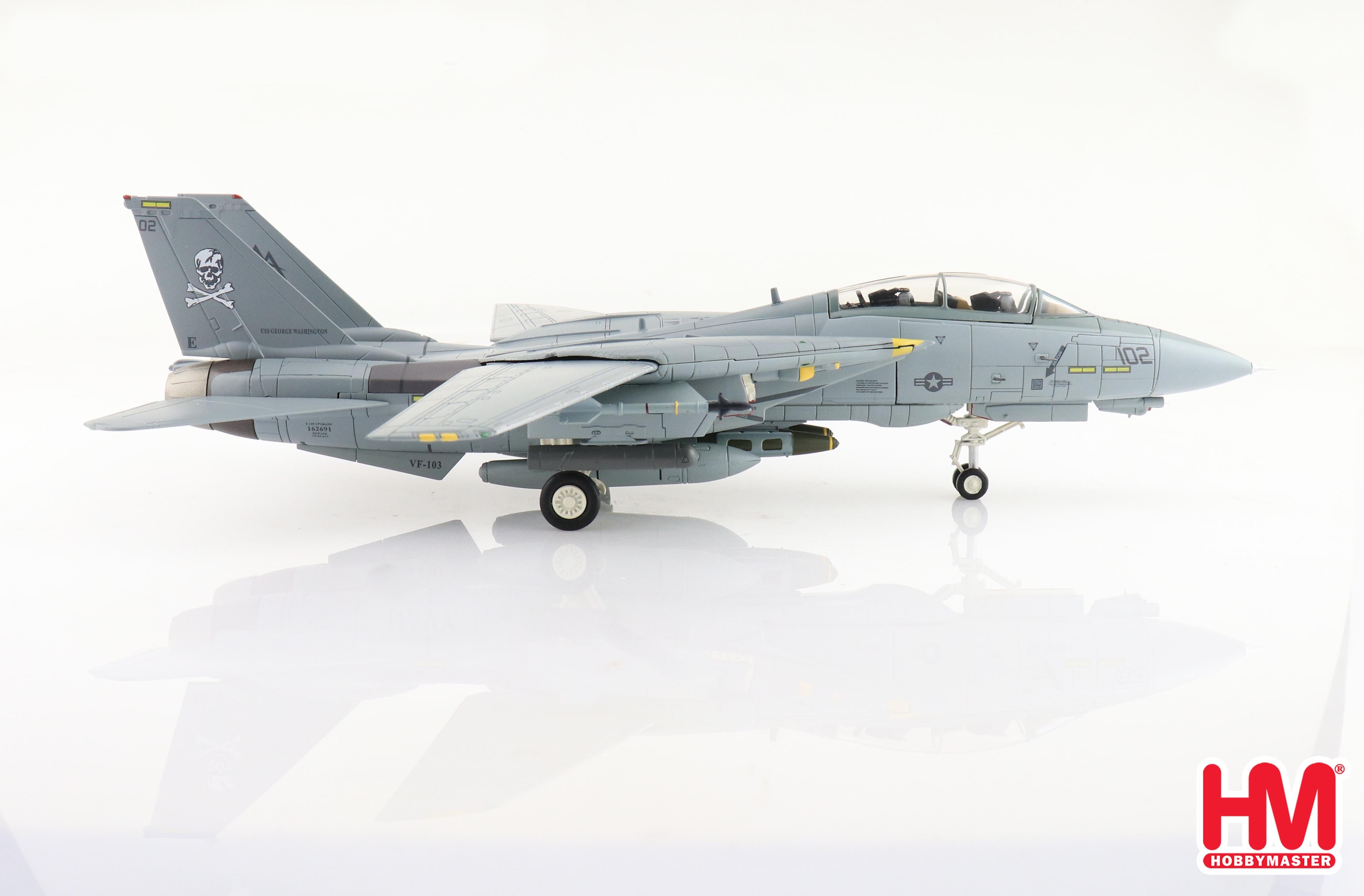 Grumman F-14B Tomcat, VF-103 “Jolly Rogers 2000, 1:72 Scale Diecast Model Right Side View