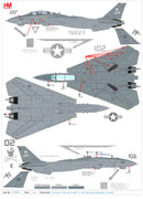 Grumman F-14B Tomcat, VF-103 “Jolly Rogers 2000, 1:72 Scale Diecast Model Markings