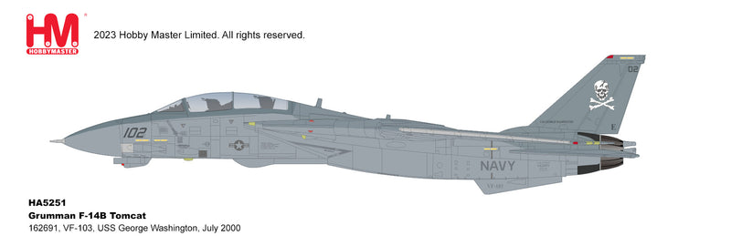 Grumman F-14B Tomcat, VF-103 “Jolly Rogers 2000, 1:72 Scale Diecast Model Illustration