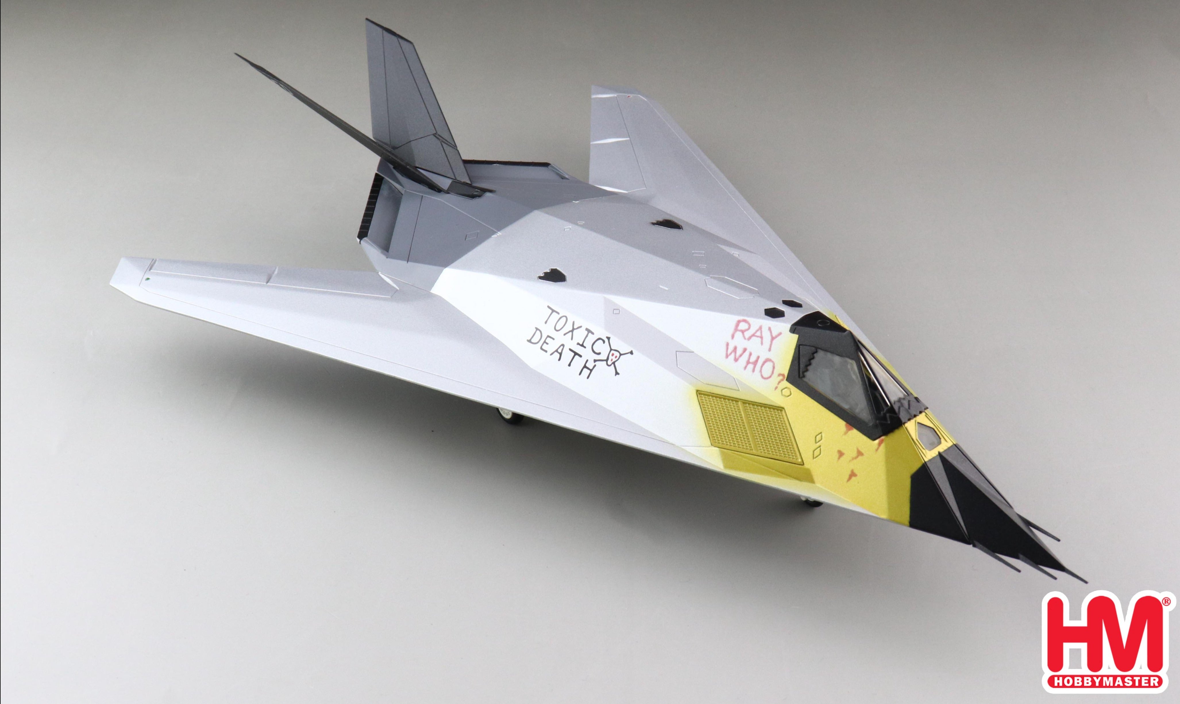 Lockheed Martin F-117A Nighthawk “Toxic Death” 1991, 1:72 Scale Diecast Model Right Front View