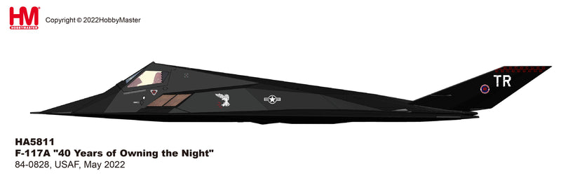 Lockheed Martin F-117A Nighthawk “40 Years of Owning the Night”,  2022, 1:72 Scale Diecast Model Illustration